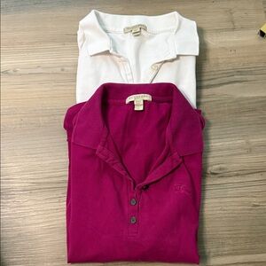 Burberry Polo Shirts in Fuchsia and White